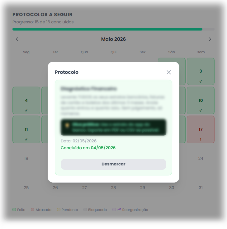Relatório de rating no celular